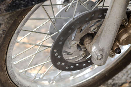 motorcycle wheel. metal motorcycle wheel.の写真素材