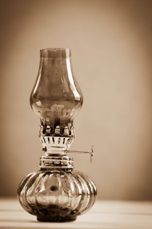 Vintage oil lamp, Vintage kerosene lampの写真素材