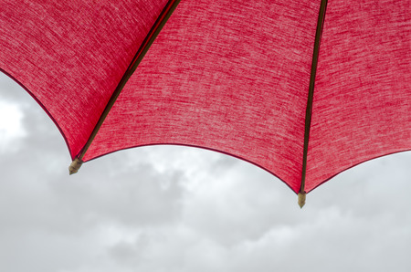 colorful sunshades umbrellas, under beach umbrellaの写真素材