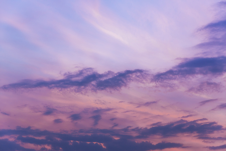 Nature composition : colorful dramatic sky with cloud at sunsetの写真素材