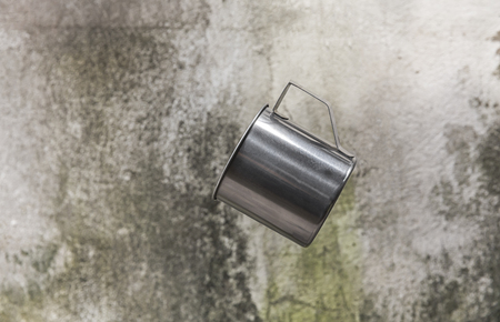 still life with stainless mug - vintage styleの写真素材