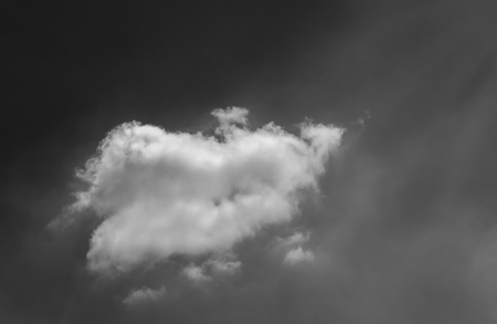 black and white clouds in the sunsetの写真素材