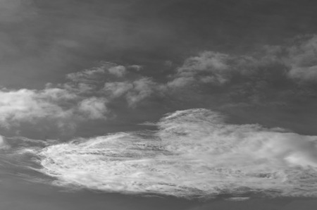 clouds in the sky as the background - black and whiteの写真素材