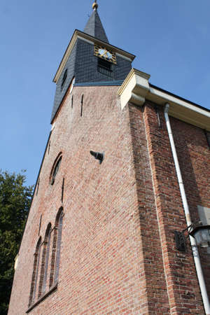 Old protestant church in Oosterwolde in the Netherlands in Europeの写真素材