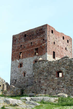 Hammershus ruins of the Island Bornholm in Denmarkの写真素材