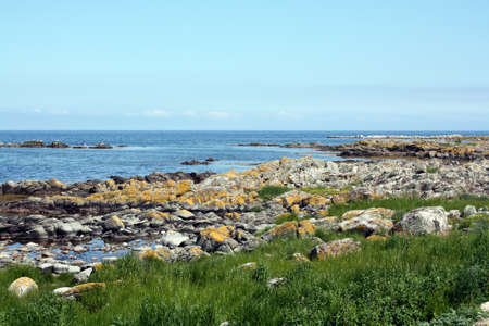 Rocka in the Baltic Sea to the Danidsh island Bornholmの写真素材