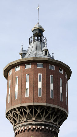 The watertower is built in 1908 in Sneek  The Netherlandsのeditorial素材
