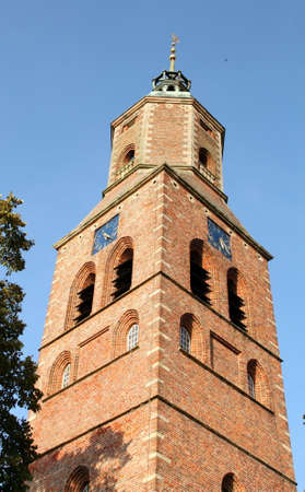 Tower of the Eenrumse Church from the 17th century in Eenrumのeditorial素材