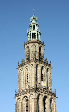 Martinit tower from 1482 in the city of Groningen. Netherlandsの写真素材