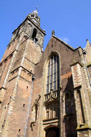 St John's Church from the 13th century in the city of Gouda. The Netherlandsの写真素材