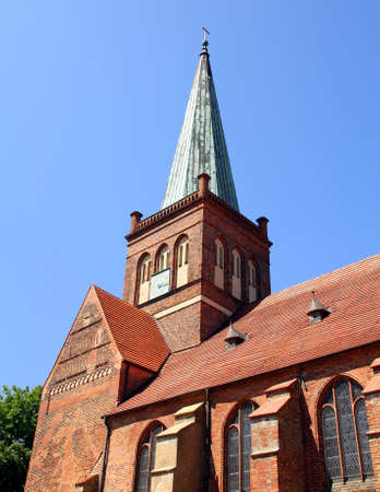 Marien Church (St Mary's Church) from the 14th century in the city of Bergen. germanyの写真素材