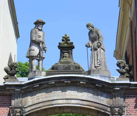 Images shovel the entrance to the courtyard Bornhof in the city of Zutphen. the Netherlandsの写真素材