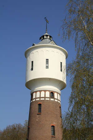 Water tower from1914 and 32 meters high in Coevorden. the Netherlandsの写真素材