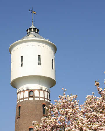 Water tower from 1914 and 32 meters high in Coevorden.The Netherlandsの写真素材
