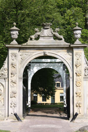 Entrance to the estate Nienoord in Leek. the Netherlandsの写真素材