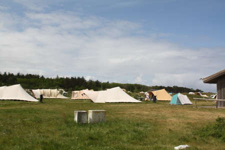 Tents in Camping Dairy Milk on the island Vlieland. the Netherlandsの写真素材