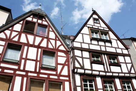 Timber frame house in Bernkastel.Germanyの写真素材