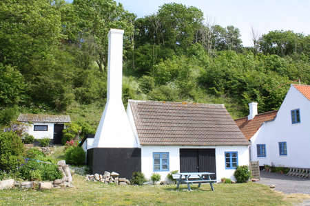 Smoke house on the island of Bornholm. Denmarkのeditorial素材