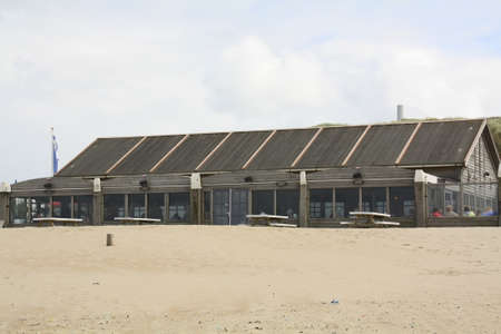 Vlieland. May-15-2016. Hotel and restaurant on the beach of the island Vlieland. the Netherlandsのeditorial素材