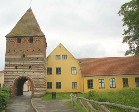 MÃ¶lleport and MÃ¸nmuseum in Stege on the island MÃ¸n. Denmarkのeditorial素材