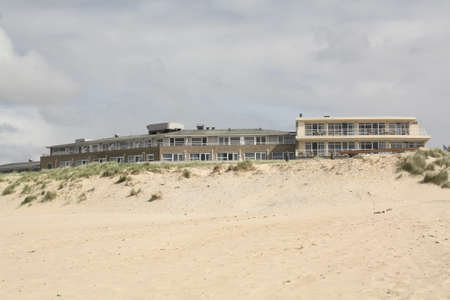 Vlieland. May-15-2016. Hotel and restaurant on the beach of the island Vlieland. the Netherlandsのeditorial素材