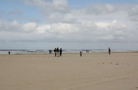 Vlieland. May-15-2016. People walking on the beach of the island Vlieland. the Netherlandsのeditorial素材