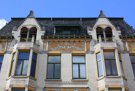 Groningen. July-24-2010. Beautiful house in the center of Groningen. the Netherlands