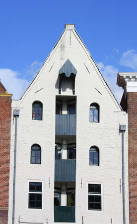 Groningen. September-25-2012. Historic warehouse in the center of the city Groningen.The Netherlandsのeditorial素材