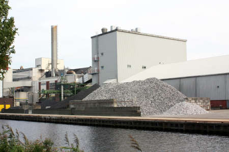 Sugar Factory "Vierverlaten" in Hoogkerk in the North Netherlandsの写真素材