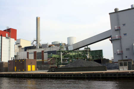 Sugar factory "Vierverlaten" in Hoogkerk in the North-Netherlandの写真素材