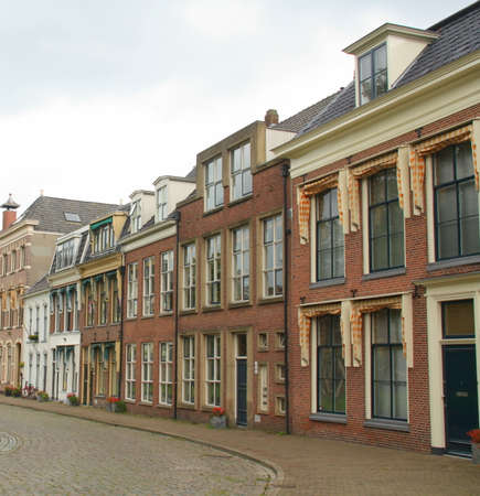 Groningen. April-17-2017. Historic houses on the Martinikerkhof in the city of Groningen. the Netherlandsのeditorial素材