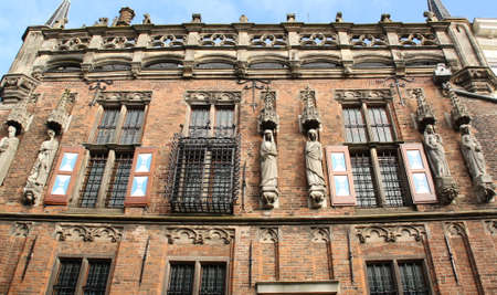 Historic town hall from the 14th century in the city of Kampen. the Netherlandsの写真素材