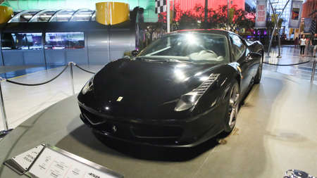Ferrari World at Yas Island in Abu Dhabi. Legendary retro cars Ferrari.のeditorial素材