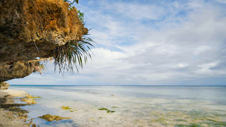 Beautiful wild tropical beach near Anda with granite rocks. Bohol Island. Philippines.の写真素材