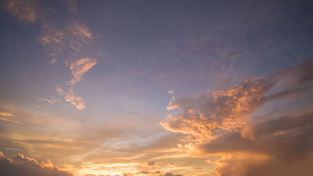 Dramatic sunset and sunrise sky. Asian country.の写真素材