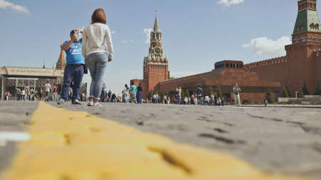 MOSCOW, RUSSIA - MAY 19, 2017: Red Square in Moscow, Russian Federation. National Landmark. Tourist Destination.のeditorial素材