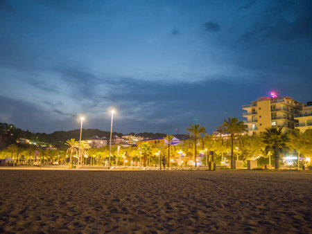 Calella de Palafrugell night landscape in Costa Brava, Spain.