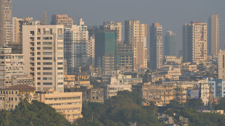 Skyscrapers of the city of Mumbai Indiaの写真素材
