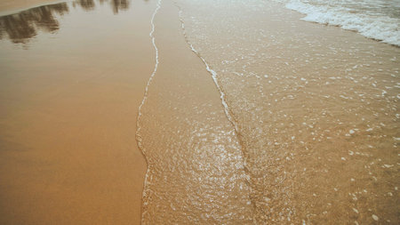 The tide of the waves of the Arabian Sea off the coast of Goa. India