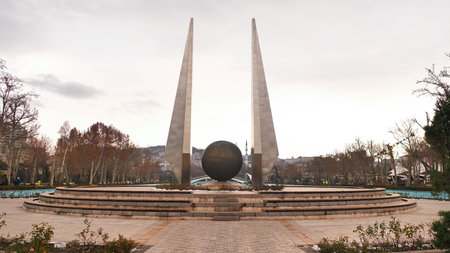 Istanbul, Turkey - January 8, 2020: Youth Park Genclik Parki in autumn. Ankara.