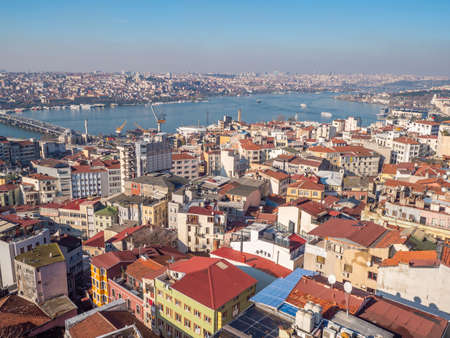 Panorama from the heights of Istanbul. Turkey.の写真素材
