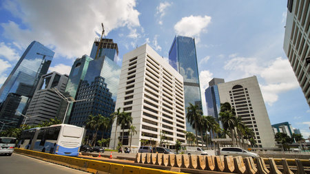 Traffic on the streets of Jakarta, the capital of Indonesia.