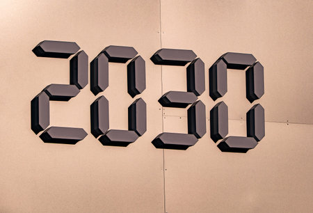 2030 digital display indicating future, target, deadline, and upcoming year