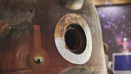 Close-up of Vostok descent module showing heat shield and other details