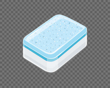 Dishwasher tablet on a transparent background. Detergent. Vector cartoon illustration.のイラスト素材