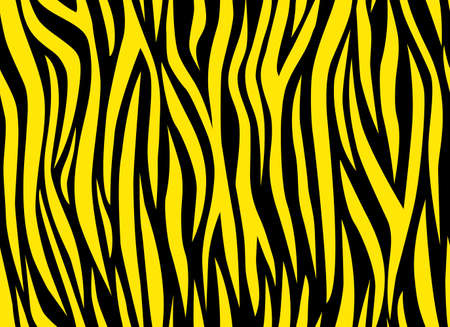Zebra yellow abstract seamless pattern. Colorful stripes, repeating background. Vector printing for fabrics, posters, banners.のイラスト素材