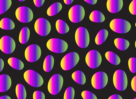 Dalmatian rainbow seamless pattern. Rainbow uneven spots animal print. Abstract background with circles. Vector background. Vector illustrationのイラスト素材