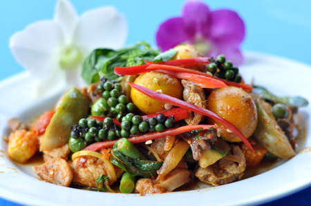 Thai Food Phad Phed Kaiの写真素材