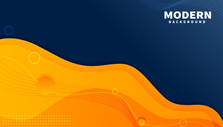 stylish yellow and blue fluid gradient background designのイラスト素材