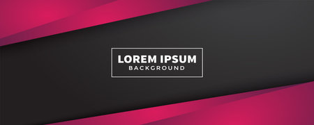 Simple elegant black and red heart abstract banner designのイラスト素材